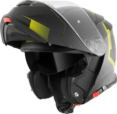 Produktbild von Bogotto H271 Wayke Klapphelm, schwarz matt/gelb, L