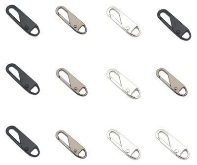 12 Reißverschluss-Anhänger aus Metall, abnehmbar, Nähzubehör