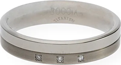 Produktbild von Boccia Ring 0129-0352 Titan mit Brillanten Größe 52