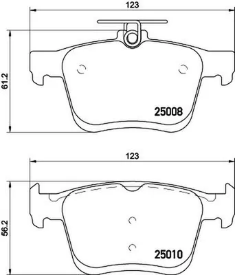 Produktbild von HELLA 8DB 355 020-271 Bremsbeläge Satz Hinten Bremsklötze für VW Golf VII Schrägheck (5G1, BQ1, BE1, BE2) Golf VII Variant (BA5, BV5) T-Roc (A11)