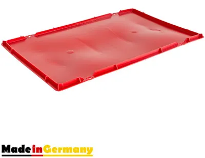 Produktbild von Eurobox 1-30 x Deckel Fleischerkiste 40 x 60 cm Fleischkiste Metzgerkiste Stapelkiste Eurokasten 40 x 60 cm Rot Auswahl Kingpower, Anzahl:1