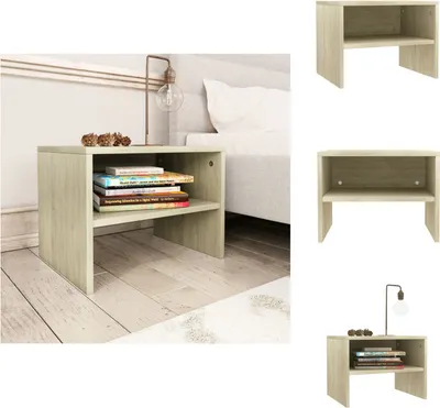 Immagine prodotto di vidaXL Comodino rovere Sonoma 40x30x30 cm materiale legno - Comodini