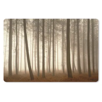Produktbild von MuchoWow® Mauspad Mousepad Wald - Nebel - Baum 27x18 cm - Mousepads - Maus Mat - Pad - Mausunterlage - Büroartikel - Desk Matten