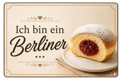 Produktbild von Blechschild Ich bin ein Berliner 20 x 30 cm Küche AstraDesign