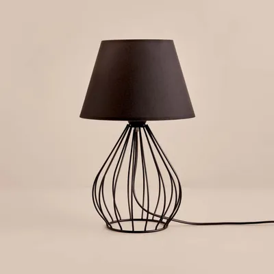 Immagine prodotto di Opviq, AYD-3427, lampada da tavolo, 100 % tessuto, nero, 22 x 22 x 37 cm