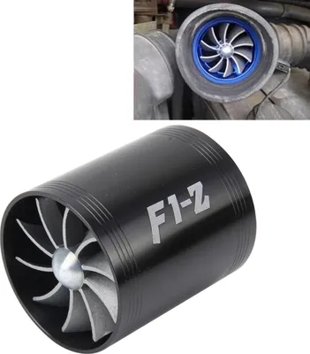 Obrázek produktu pro F1-Z Car nerezová univerzální nabíječka Dvojité dvojité turbine přívod paliva Turbo Turbo Turboing Set kit (černý)