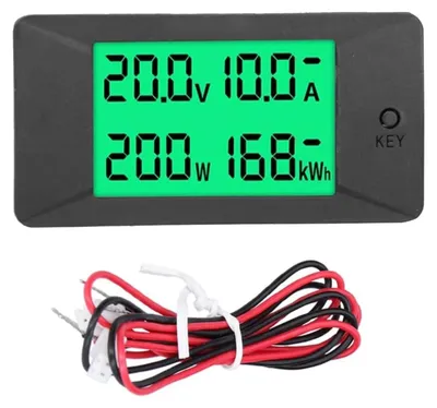 Productafbeelding van DC Stroom Spanningsmeter, 5‑12V Ampèremeter Voltmeter Metertester LCD