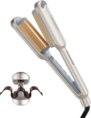 Obrázek produktu pro Keramická kulma Haar Waver – nástroj pro vytváření vlnitých vlasů – rychlé styling vlasů – 5 teplotních nastavení – průměr 25 mm – zlatá barva