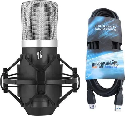 Produktbild von Stagg SUM40 USB Kondensatormikrofon mit USB-Verlängerung