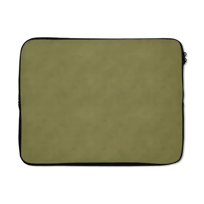 Produktbild von MuchoWow® Laptop Hülle 17 Zoll Laptoptasche Leder - Grün - Tierhaut - Zipper - Schutzabdeckung