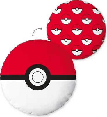 Produktbild von Herding Pokémon Konturenkissen Pokeball Dekokissen Gr. 30 cm Ø rund ohne Steg
