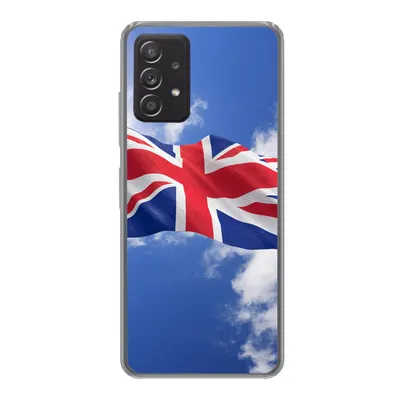 Produktbild von MuchoWow® Handyhülle Schutzhülle Hülle für Samsung galaxy a73 Die Flagge des Vereinigten Königreichs weht am Himmel Silikon Softcase Handy Hülle - Handyhülle