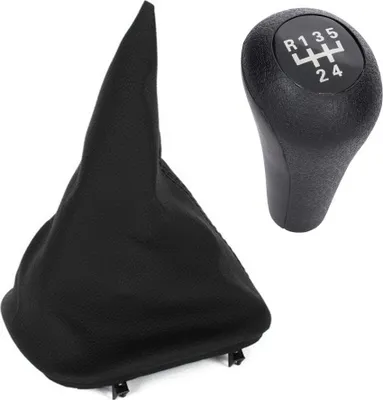 Immagine prodotto di Pomello del cambio a 5 marce nero + cuffia per BMW Serie 3 E36 dal 1990-1997