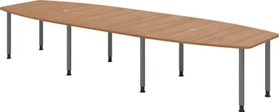 Produktbild von bümö Konferenztisch groß KT40 - Nachbildung: Nussbaum, tischfuss: Füße in Graphit