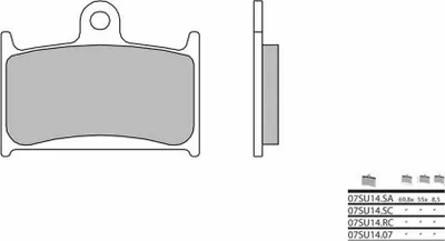 Produktbild von BREMBO Bremsbeläge Paar Carbon Ceramic 07SU1407