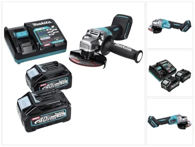 Produktbild von Makita GA 016 GM2 Akku Winkelschleifer 40 V max. 125 mm Brushless  XGT + 2x Akku 4,0 Ah + Ladegerät