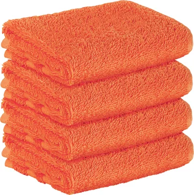 Obrázek produktu pro StickandShine, sada 4 ks prémiových froté ručníků pro hosty, 30 x 50 cm, oranžové, gramáž 500 g/m², 100 % bavlna