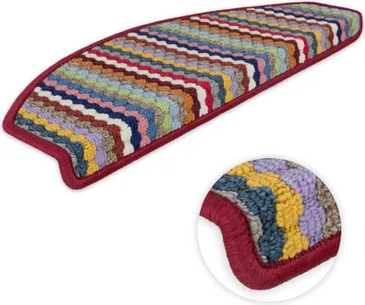 Produktbild von Stufenmatten Multistripe Bunt Halbrund 18 Stück