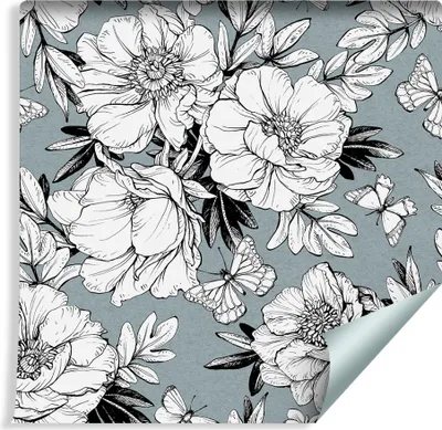 Produktbild von 10m VLIES TAPETE Rolle Schüne Blühende Pfingstrosen BLUMEN XXL