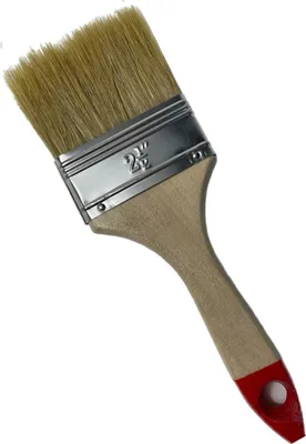 Produktbild von 6 Stk Flachpinsel Chinaborste hell 63 mm Lackierpinsel Lasuren Malerpinsel rot