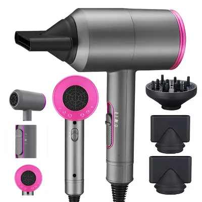 Produktbild von 2000 W Hochleistungs-Haartrockner (Grau),Salonspezifisch, Warm- und Kaltlufteinstellung, geeignet für den Heimgebrauch oder den Friseursalon