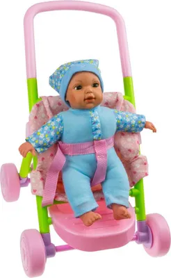 Image de Poussette de poupée + PUPPE 12 voix