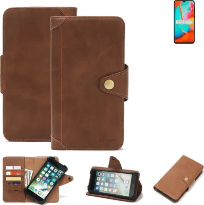 Produktbild von K-S-Trade Handyhülle für Coolpad 26 Tibetan Peak Edition Schutz Hülle Walletcase Bookstyle Tasche Case Handytasche Wallet Flipcase Cover PolyurethanBraun