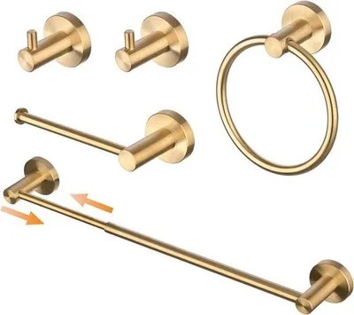 Produktbild von Edelstahl Handtuchhalter 5-teilig Wandmontage
