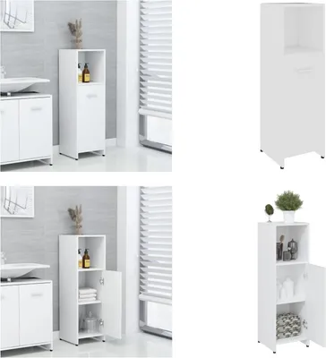 Obrázok produktu pre vidaXL Kúpeľňová skrinka biela 30x30x95 cm materiál na báze dreva - Kúpeľňová skrinka - Skrinky do kúpeľne - Skrinky