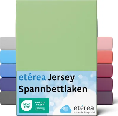 Produktbild von Jersey Spannbettlaken 60x120 - 70x140 cm, 100% Baumwolle Bettlaken, Minze