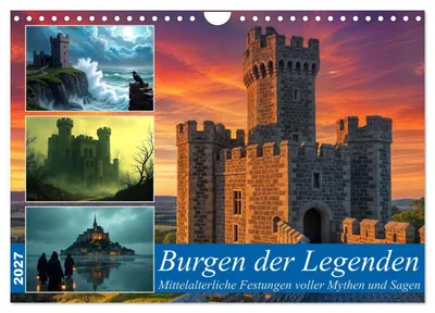 Produktbild von Burgen der Legenden (Wandkalender 2027 DIN A4 quer), CALVENDO Monatskalender