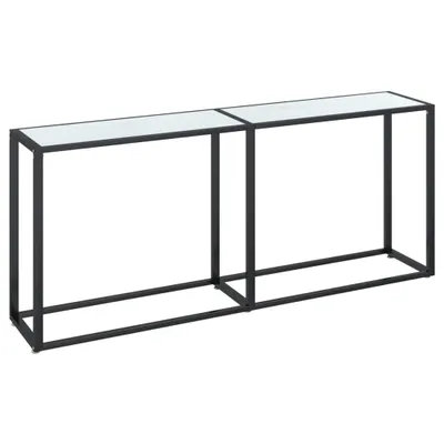 Produktbild von Konsolentisch Weiß Marmor-Optik 180x35x75,5 cm Hartglas