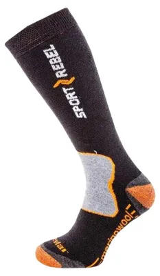 Obrázok produktu pre Sportrebel – ponožky pre mužov/ženy, uni, na korčuľovanie PP11528 (38 EU – 39 EU) (čierna/oranžová/sivá)