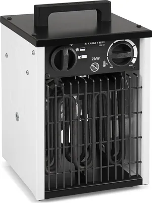 Produktbild von TROTEC Elektroheizer TDS 10 mit 2 kW, Mehrstufen-Temperaturregelung mit bis zu drei Heizstufen, Integriertes Thermostat für konstanten Warmluftstrom, Kondensfreie Wärme - kein Sauerstoffverbrauch - deshalb optimal zur Innenraumbeheizung geeignet