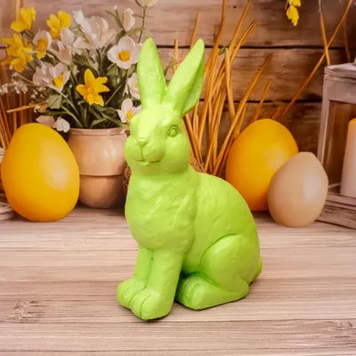Produktbild von Dekorative Figur Hase groß grün 37 cm