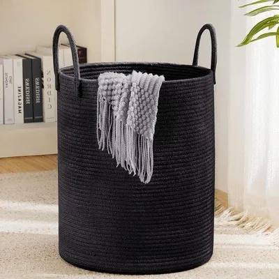Immagine prodotto di Cesto pieghevole per biancheria grande - 38 x 50 cm (L x A) - Nero
