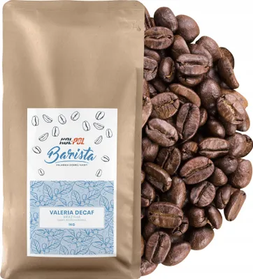 Zdjęcie produktu dla KAWA ZIARNISTA Bezkofeinowa 1kg Świeżo Palona - Valeria Decaf x Kol-Pol