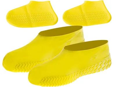 Produktbild von KIK - Schuhüberzüge wasserdichte Regenstiefel S gelb Größe 26-34