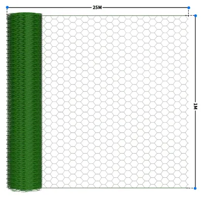 Produktbild von Drahtgitterzaun, PVC-beschichtet, flexible Installation, LJW-1MX25M