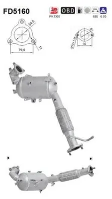 Zdjęcie produktu dla Filtr Czastek Stalych Dpf Mitsubishi 1,8D 2,2D Euro 5