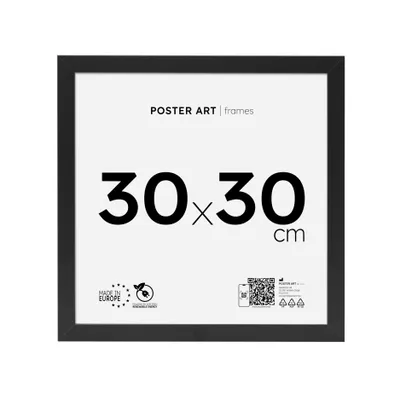 Zdjęcie produktu dla Ramka na zdjęcia i plakaty 30x30 cm, czarna, MDF – Poster Art