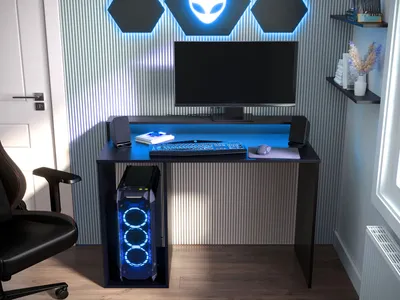 Image de Bureau PC avec éclairage LED PACHO 2 – noir