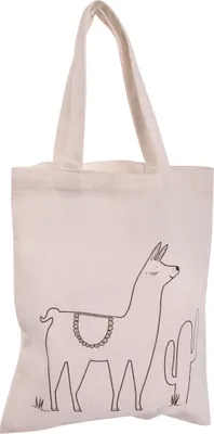 Produktbild von Stofftasche "Lama", 20 x 25 cm, Natur