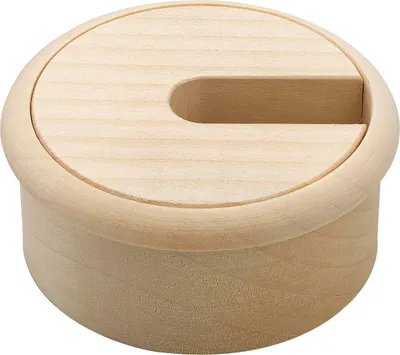 Produktbild von Kabeldurchführung Kabeldurchlass rund Einbau Kabeldoseø 68mm Ahorn roh 2-teilig
