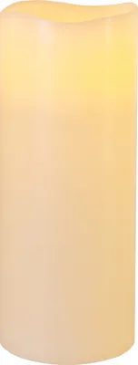 Produktbild von Best Season LED-Leuchtkerze mit Echtwachs, flackernd ca.25 x 10 cm,Timer, batteriebetr., w/w LED, 068-67