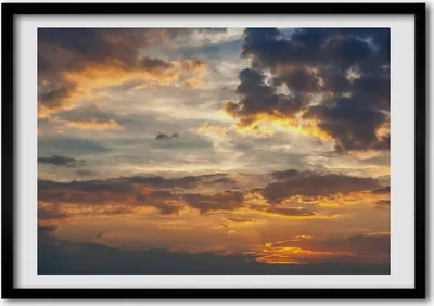 Produktbild von Bild - Bilderrahmen - 100 cm x 70 cm - MDF - Rahmen - Foto - Wandkunst Sonnenuntergang