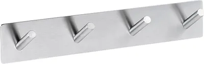 Produktbild von BEASY Hakenleiste Edelstahl Gebürstet 38x255x45 mm für Bad & Küche >> zum Kleben