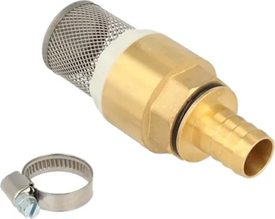 Produktbild von tecuro Saugfilter Set 1 1/2 (6/4) Zoll - MS Fußventil mit Rückschlagventil, Saugkorb, Schlauchülle und Schlauchschelle
