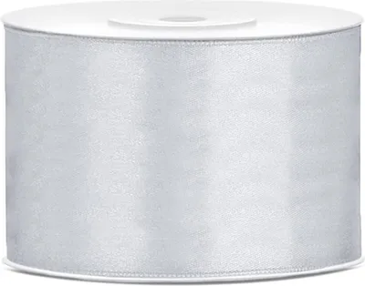 Image de Ruban de satin 50 mm x 25 m argent