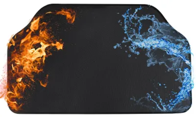 Image de Tapis ignifuge, design antidérapant, noir, 60 x 102 cm